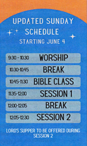 Sunday Schedule
